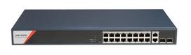 Hikvision DS-3E1520HP-SI-16P2T2F tinklo komutatorius Valdomas Gigabit Ethernet (10/100/1000) Maitinimas per Eternetą (PoE)