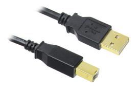 InLine USB 2.0 Cable, A to B, gold-plated, black – 10m