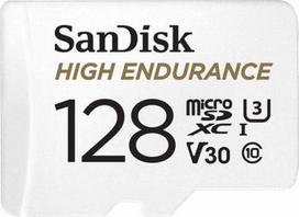 SANDISK 128GB High Endurance microSDHC Card with Adapter - for Dashcams home monitoring