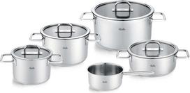 Fissler Puodų rinkinys Viseo Pro plieniniai su stikliniais dangčiais, 5 dalių rinkinys