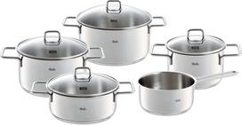 Fissler Puodų rinkinys Fissler LumiTherm plieninis su stikliniais dangčiais, 5 dalių rinkinys