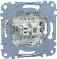 Two-circuit switch insert 1 pole, f lush-mounted, 16 AX, 250 V AC , scr MEG3615-0000 | 4042811144432