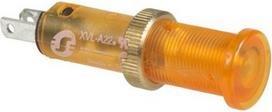 Pilot light, Harmony XVL, plastic, yellow, 8mm, covered LED, faston connectors, 24V DC XVLA235 | 3389110651409
