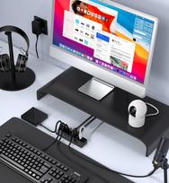 USB-A šakotuvas DELTACO, 7 USB-A prievadai, maitinimo jungikliai, maitinimo šaltinis pridėtas