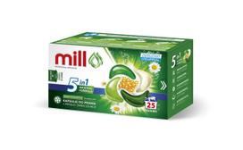 MILL PRO 5k skalbimo kapsulės + UNIVERSAL minkštinančios granulės, 25 vnt. (8 vnt. pakuotė)