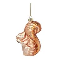 Iš stiklo rankų darbo eglutės papuošimas 4,5 cm Woodland Squirrel – Sass & Belle
