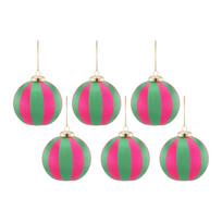 Iš tekstilės Kalėdiniai žaisliukai rinkinyje 6 vnt. 23,5 cm Yarn Stripe – Sass & Belle