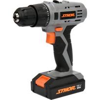 Sthor gręžtuvas 78972, 18V, 22Nm, 2x1300mAh, 0-350/0-1300rpm, 0.8-10mm, Li-Ion, 3-5h įkrovimas, IP20, LED apšvietimas