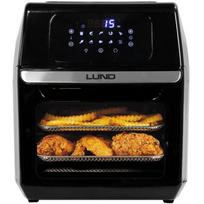 Lund karšto oro friteris 67590, 12l, 1800W, 220-240V, 50/60Hz, 30-200°C, 0-90min, LCD, 10 programos, laikmatis, neprideganti