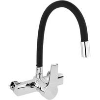 Fala Virtuvės maišytuvas 75670, 150mm, 2 angos, žalvaris, juodas, silikono snapas, minkšto lietimo danga, ECOflow, CORUNDox