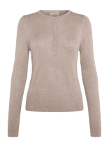 Movesgood - Natty Top Taupe S - Megzta liemenė - Smėlio