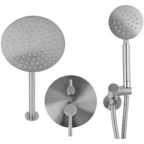 Fala įmontuojama dušo sistema STEELY R 75870, 304 nerūdijantis plienas, inox, 1.5 m, 20 cm, 37 cm, 10 mm, vienos rankenos