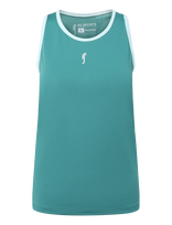 RS Sports - Women's Performance Racerback - Mesh Rec (Striking Teal/White,S,St) - Sportinė palaidinė be rankovių - Mėlyna