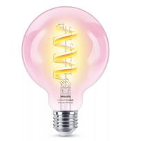 Išmani RGB atmosferinė lemputė Filament Clear G95 E27 6.3 W Philips Smart WiFi