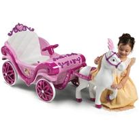 Huffy Elektrinė Disney Princess karieta su arkliu 17335W, 6 V, rožinė, apšvietimas, garsas, greito starto vadovas, 3 metai