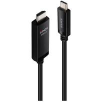Lindy USB-C į HDMI adapterio kabelis 43436, 5 m, 8K60, 4K144, HDR, HDCP 2.2, HDMI 2.1, DP 1.4 Alt Mode, 48Gbit/s