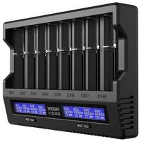 Xtar akumuliatorių įkroviklis VC8SSET, 3A, 4.2V, 8 kanalai, LCD ekranas, Li-ion ir Ni-MH, AAA, AA, 18650, apsauga nuo viršįtampio