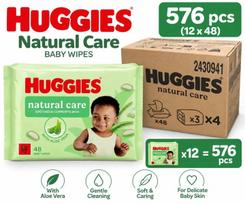 „Huggies Natural“ drėgnosios servetėlės, 576 vnt.