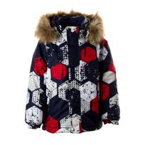 Huppa Berniukų žieminė striukė MARINEL, navy pattern, 110