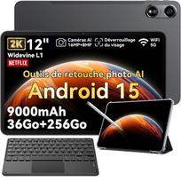 Planšetinis kompiuteris Oscal Pad 100 12" Android 15 2.4G+5G Wifi RAM 36GB ROM 256GB/SD 2TB 9000mAh 16MP+8MP Pilka + K1