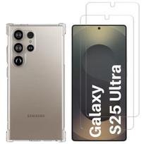 Smūgiams atspari dėklas Samsung Galaxy S25 ULTRA ir 2 grūdinto stiklo ekranui Phonillico® apsaugos plėvelė