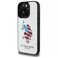 U.S. Polo Assn. US Polo USHCP15XPUSH iPhone 15 Pro Max 6.7" white Leather Big DH American Flag