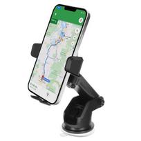 Telefono laikiklis Telefonų laikiklis automobiliui - AVIZAR - Juodas - Galinga siurbtukas - Ištraukiamas rankos - 360° sukimas