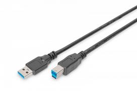 Digitus USB 3.2 Gen 1 cable, USB-A to USB-B (black, 1.80 meters)