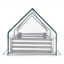 Pakelta lysvė 180x90x30 cm sidabrinė, cinkuotas metalas, lauko