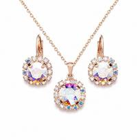 Papuošalų rinkinys moterims „Glory II (Aurora Borealis)“ su Swarovski® kristalais