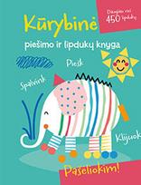 Kūrybinė piešimo ir lipdukų knyga. Dramblys