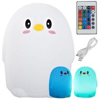 LED pingvino RGB nuotolinio valdymo USB naktinė lemputė vaikams