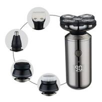 Barzdaskutė LK-6850 skutimosi rinkinys, 5 peiliukai + 4 akumuliatoriai, USB