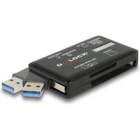 Kortelių skaitytuvas Delock Delock Card Reader SuperSpeed USB Typ-A (3.2 Gen 1) 5Gbps, 6 kortelių lizdai
