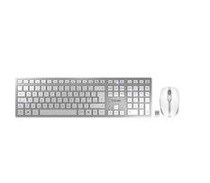 Klaviatūra + pelė Cherry DW 9100 SLIM klaviatūra Komplektuojama pelė RF belaidė + Bluetooth QWERTY British English Silver