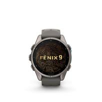 Išmanusis laikrodis Garmin  Fenix 9 – 43 mm\nTitanium with fog gray silicone band