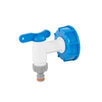 IBC rinkinys - S60x6 adapteris su 3/4'' PP ir 3/4'' čiaupo adapteris vidinis sriegis
