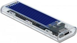 DeLOCK 42620 storage drive enclosure M.2 SSD enclosure Blue, Drive cases