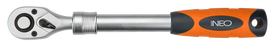 Raktas su terkšle  1/2', L-305 mm, 72 dantukai