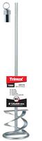 Statybinis maišymo antgalis TURBO 120x600 mm HEX