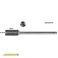 ⬡ Kietmetalio freza cilindrinė B formos su galiniu pjūviu (ZYAS) Ø16 mm, L 150 mm (GB616256150)