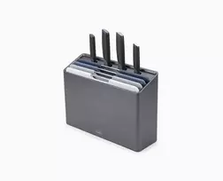 Joseph Joseph Folio Plus 8-Piece Grey Knife & Chopping Board Set