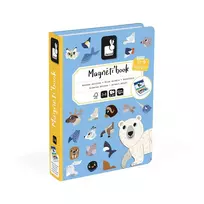 Janod Magnetibook: magnetinė lavinamoji knygelė apie poliarinius gyvūnus