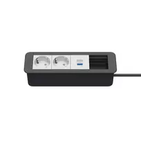 Kindermann CP Office Frame 4-Fold 2x Schuko 1x USB-C PD stalinis maitinimo ir duomenų modulis