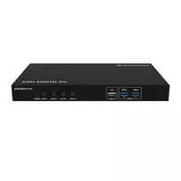 Kindermann KVM Switch 41C – 4 prievadų skaitmeninis KVM jungiklis su DVI-D, USB, garsu, EDID emuliacija