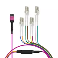 EFB ELEKTRONIK MPO-PLUS(F)-LC Trunk Cable OM4 8 Fibers Type B LSZH Erika Violet 3m