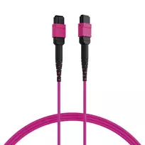 EFB ELEKTRONIK MPO-PLUS(F)-MPO-PLUS(F) Patch Cable OM4 12 Fibers Type B LSZH Heather Violet 1m