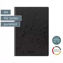 BRUNNEN FACT!plus Užrašinė DIN A4 Taškinė Linija Kietas Viršelis Juoda