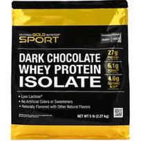 California Gold Nutrition, Sport, išrūgų baltymų izoliatas, juodojo šokolado skonio, 5 svarai (2,27 kg)