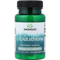 Swanson Vitamins, L-glutationas, 60 kramtomųjų tablečių (50 mg vienoje tabletėje)